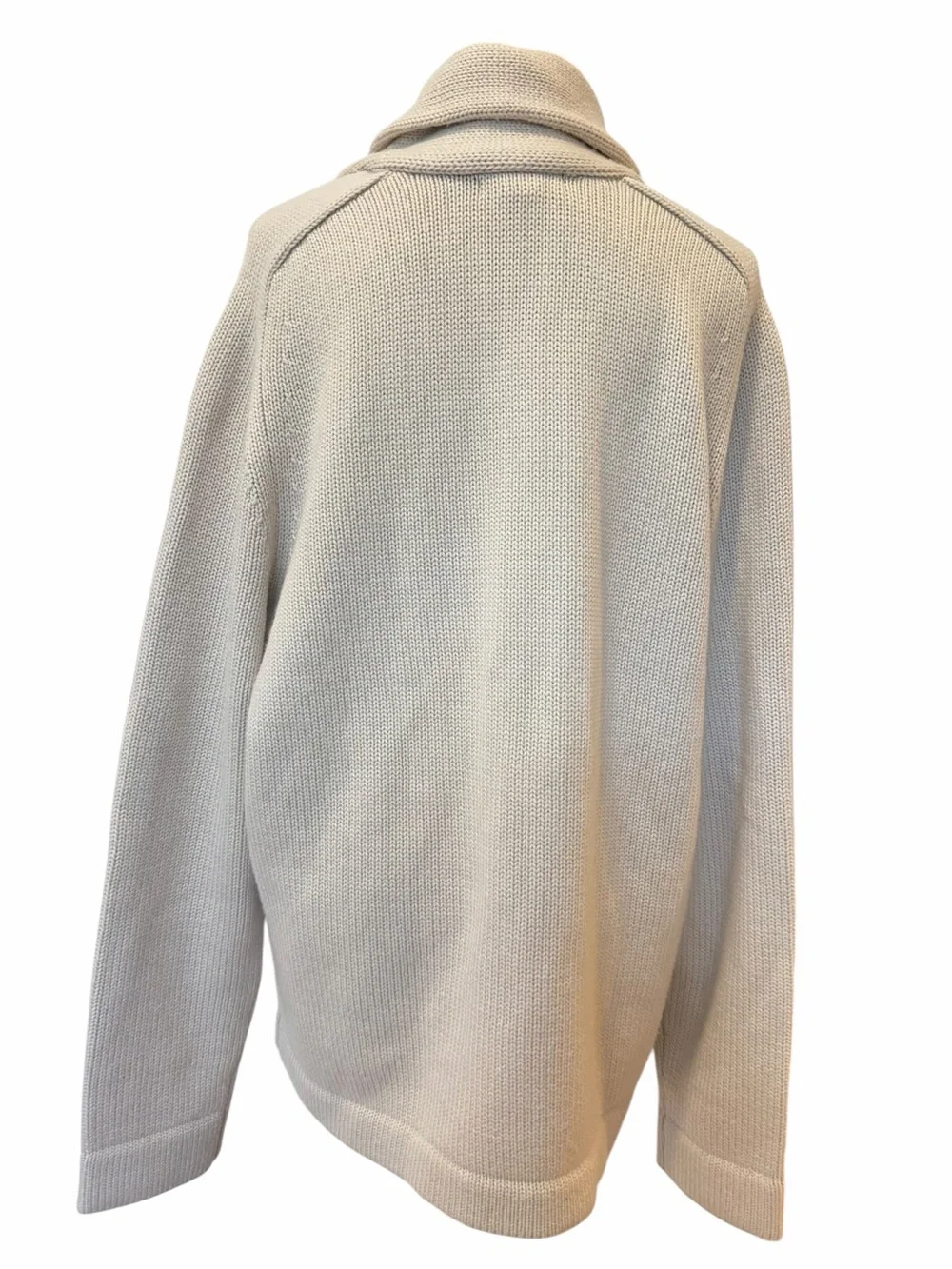 Banana Republic Men’s XL Extra Fine Italian Merino Wool Shawl Sweater Neutral